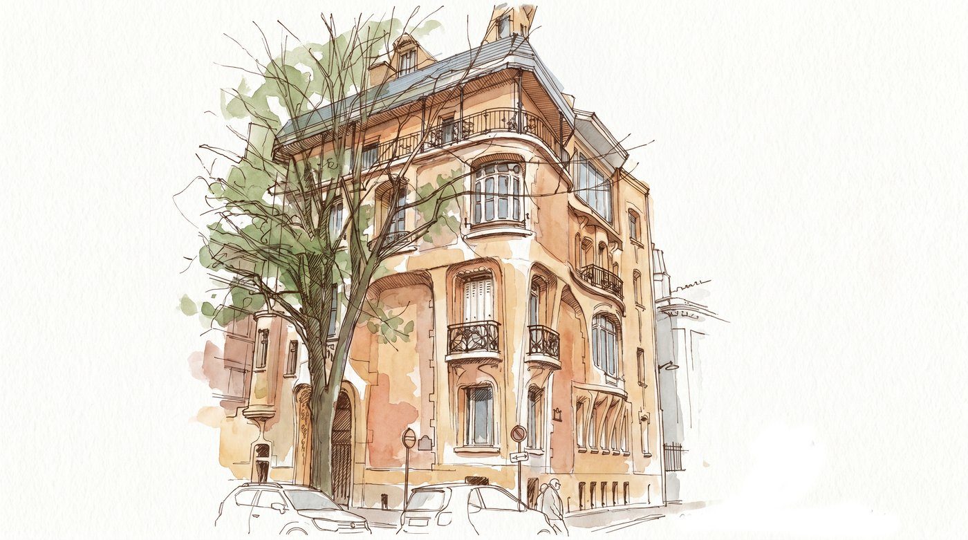 Illustration d'architecture à main levée — OXXO Studio