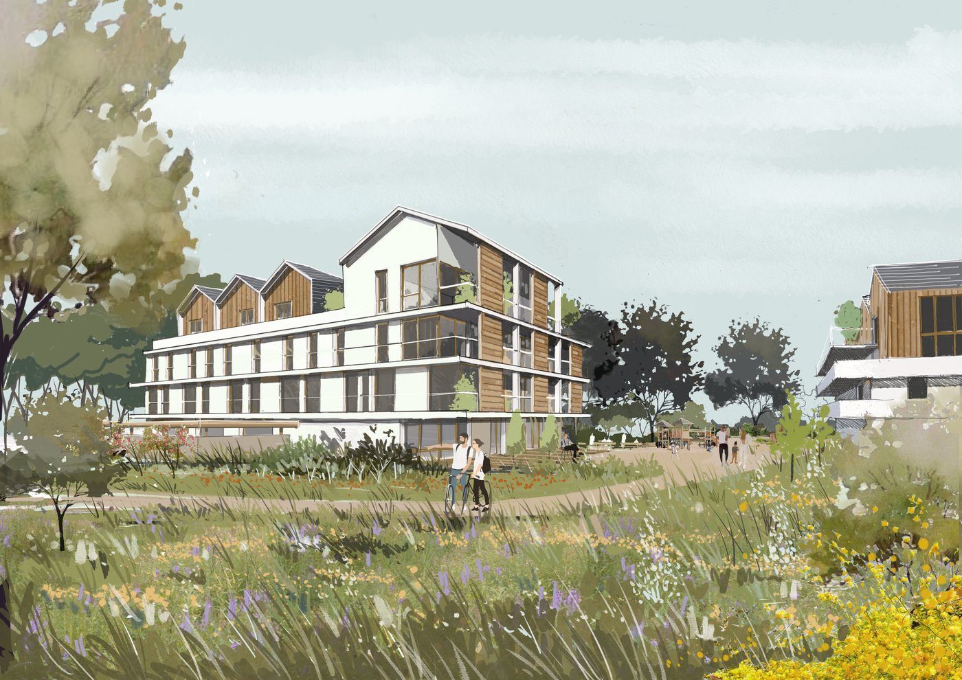Illustration d'architecture à main levée — OXXO Studio