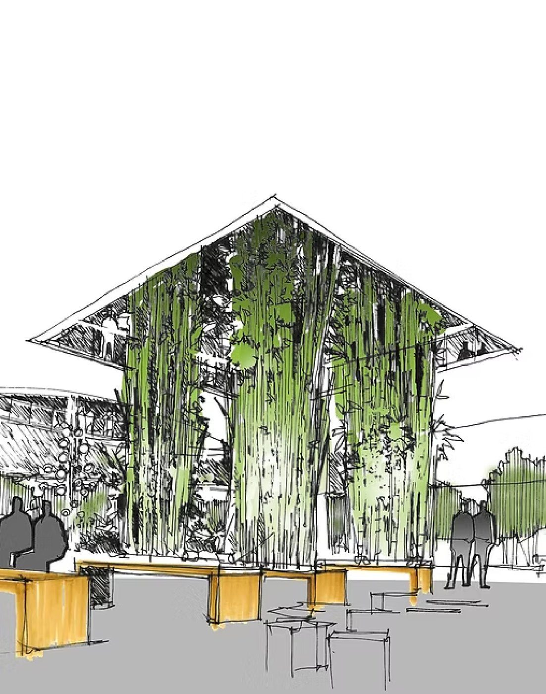 Illustration d'architecture à main levée — OXXO Studio