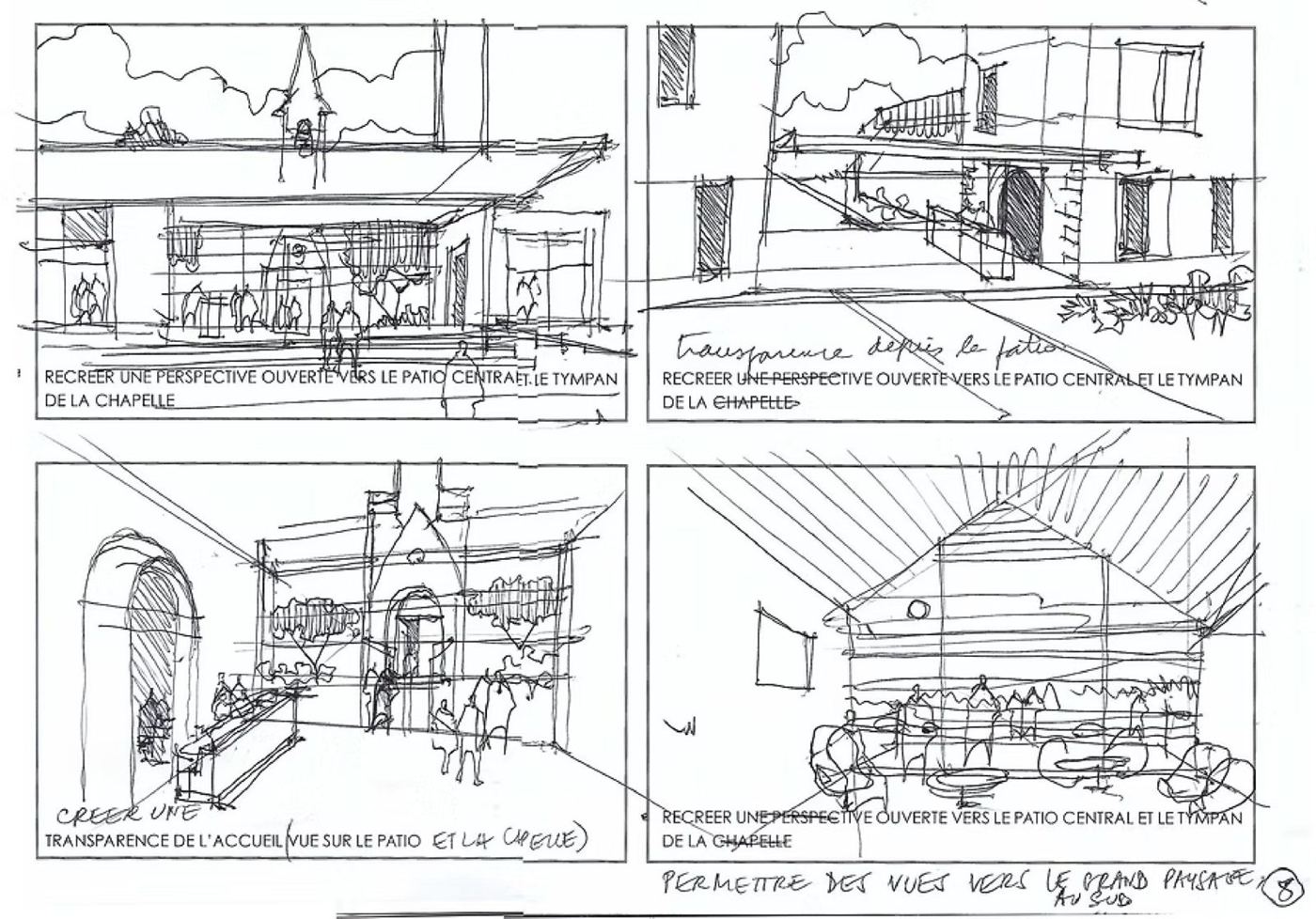 Illustration d'architecture à main levée — OXXO Studio