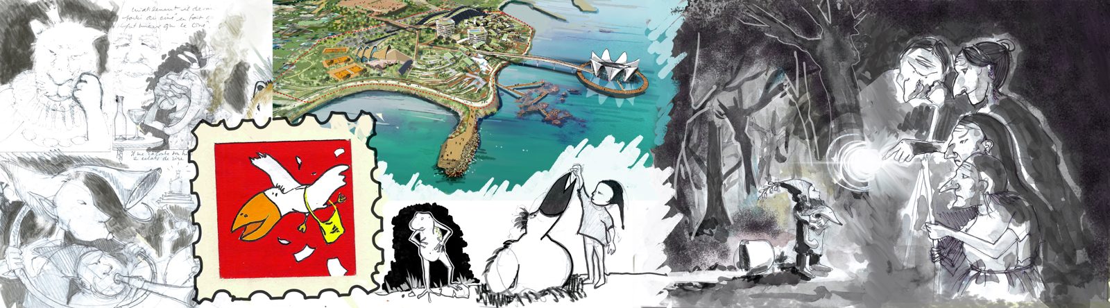 Concept art dessiné à la main — OXXO Studio