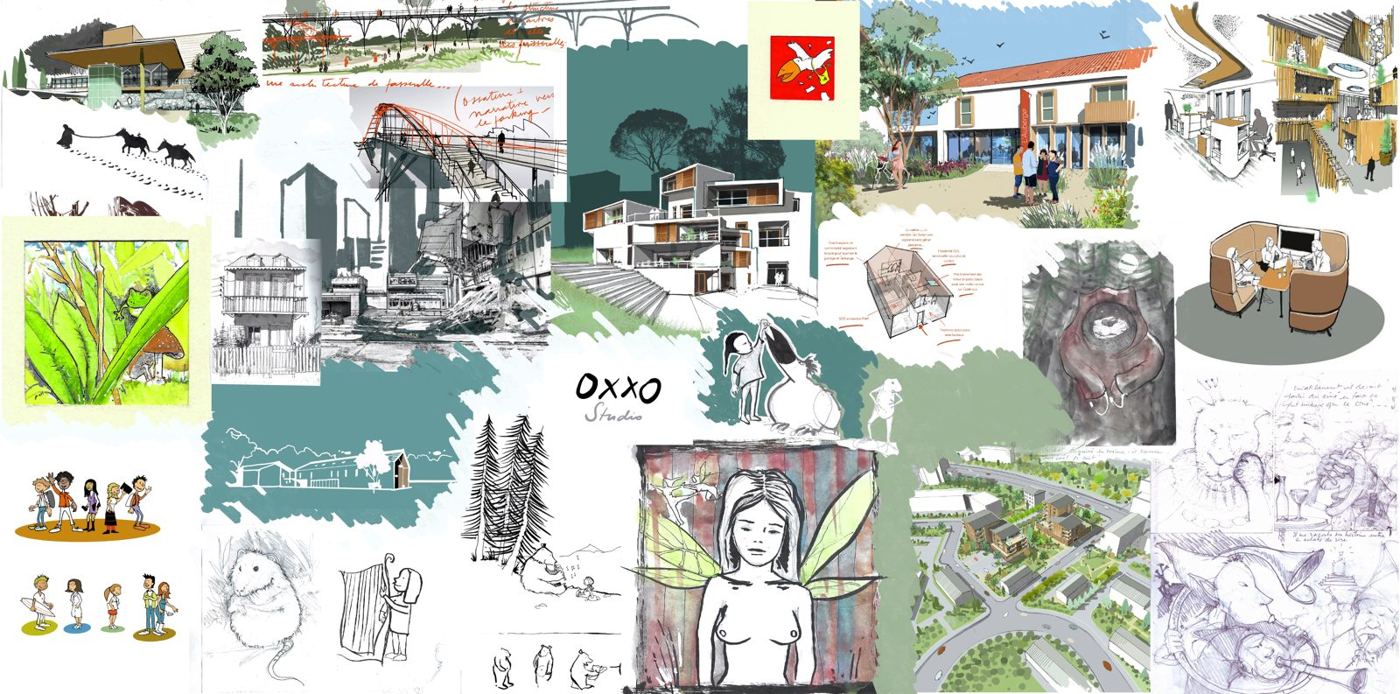 Concept art dessiné à la main — OXXO Studio