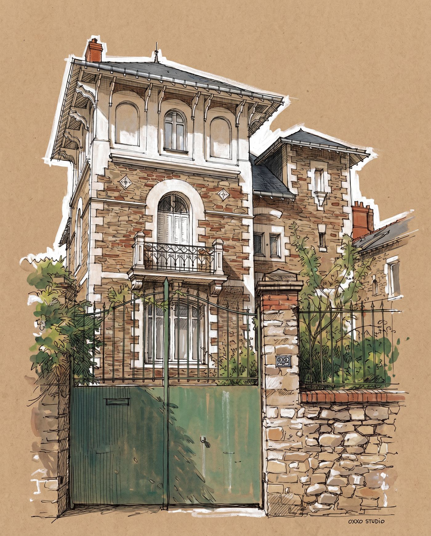 Un lieu dessiné à la main — OXXO Studio