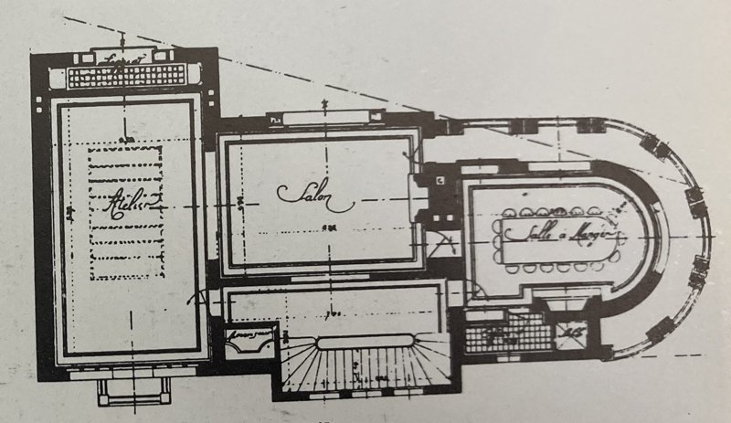 Plan de l'étage des chambres de l'Hôtel Nozal